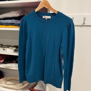 ❄️/🍂 LOFT Deep Teal Crew Neck Sweater
